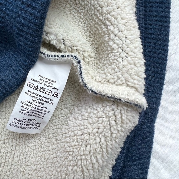 L.L. Bean Katahdin Iron Works Men's Bonded Waffle Fleece Henley Blue XL-Tall - Picture 4 of 8